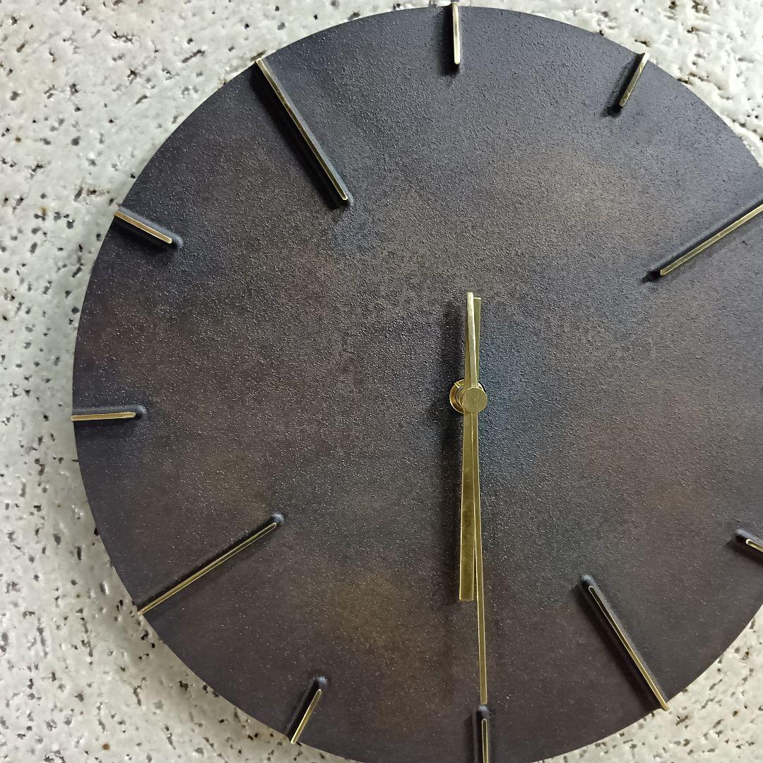 レムノス Lemnos Quaint クエィント 掛け時計 真鍮 斑紋黒染色