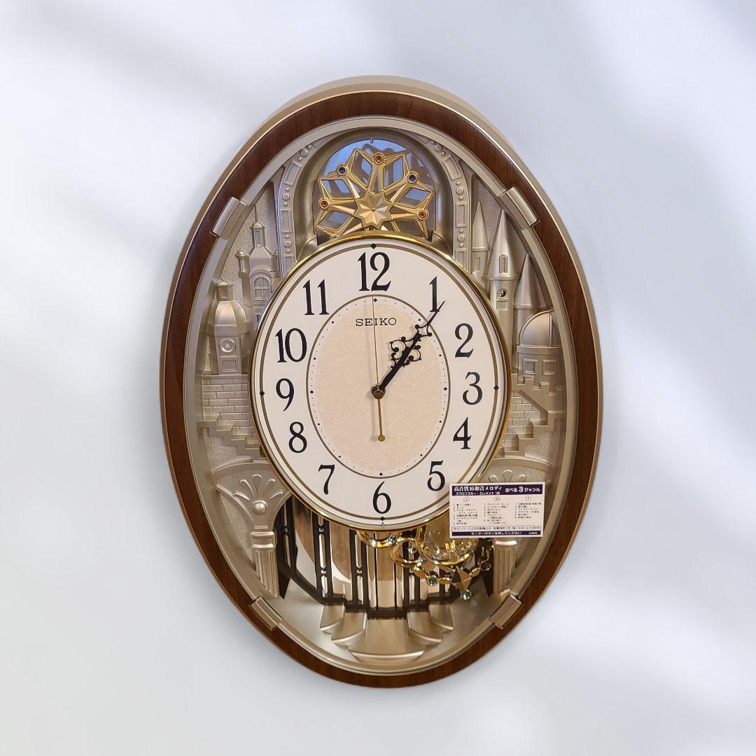 未使用SEIKO セイコー 電波掛時計 AM255B からくり時計