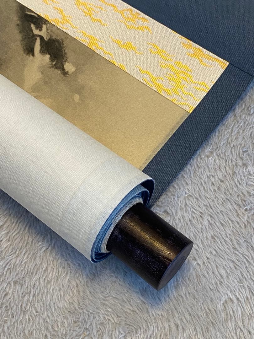 掛け軸 【尾形 光琳】 松の図 共箱付き