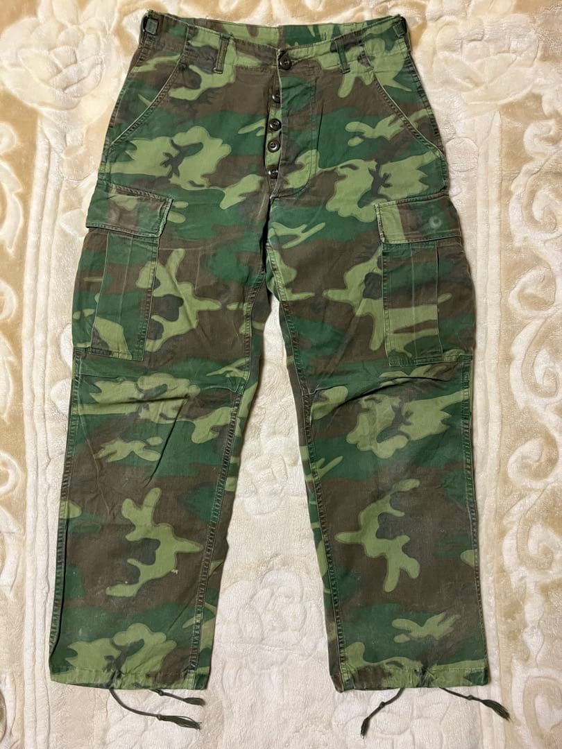 赤　米軍実物　60's ④⑧ ジャングルファティーグ　ERDL ノンリップ