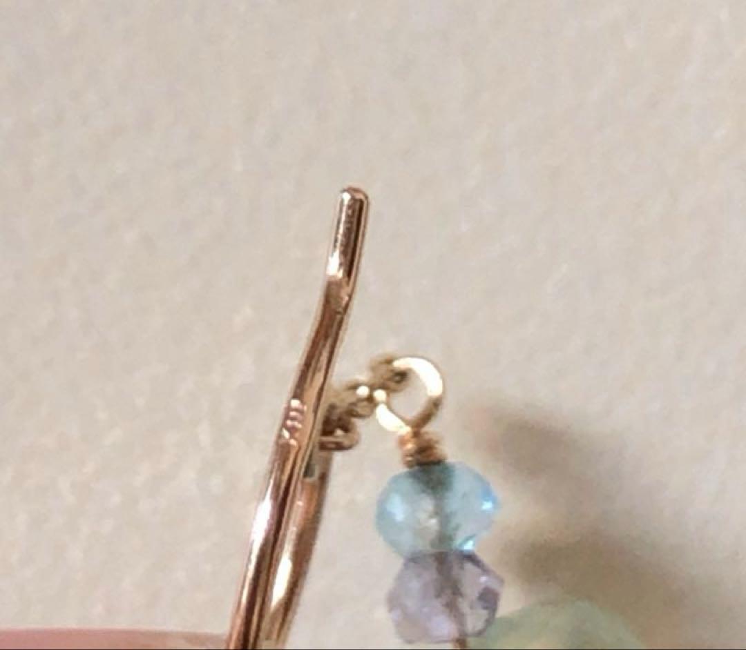 超レア⭐︎超美品 agete K10ラリマー.トパーズ.プレナイト.フックピアス