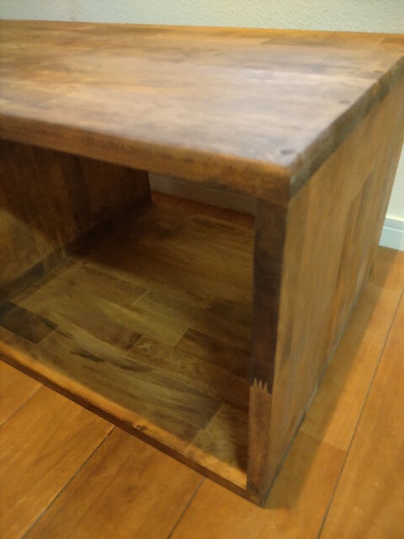 木製　ハンドメイド　オーダー　日の字　ワトコオイル　棚　水槽台　シェルフ