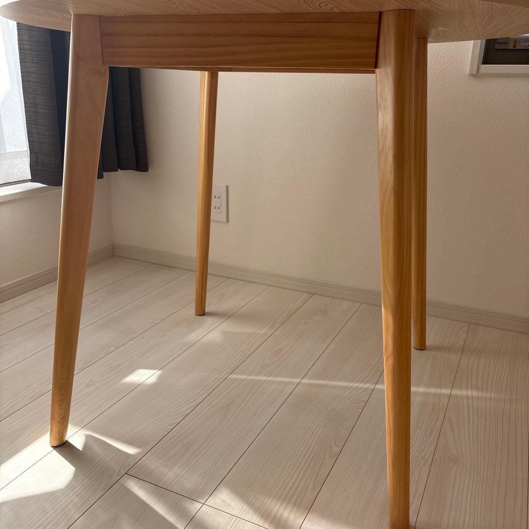 【ふふ@】ラウンドダイニングテーブル TAP-001、チェア2脚