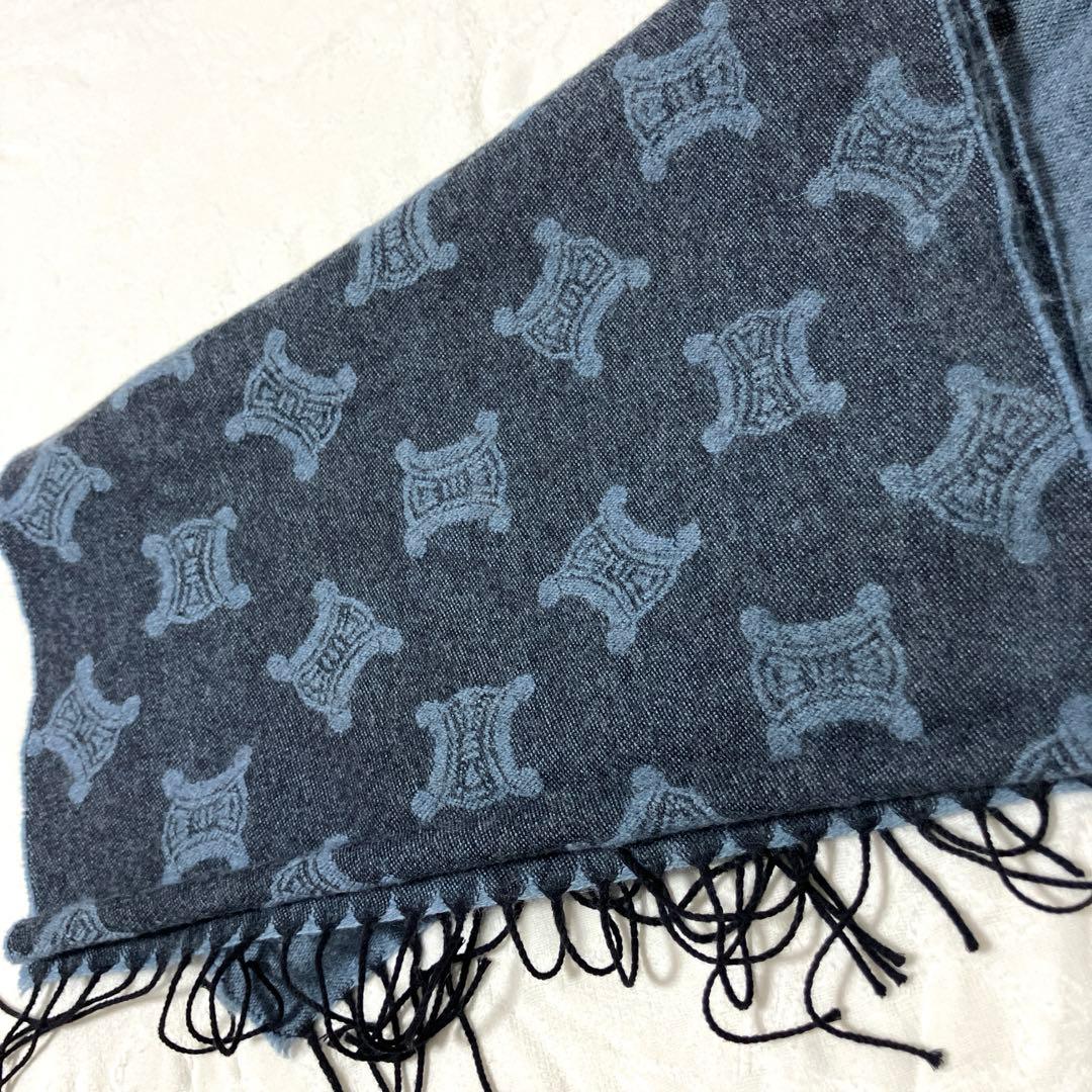 CELINE セリーヌ ウール　マフラー　イタリア製 マカダム　ヴィンテージ