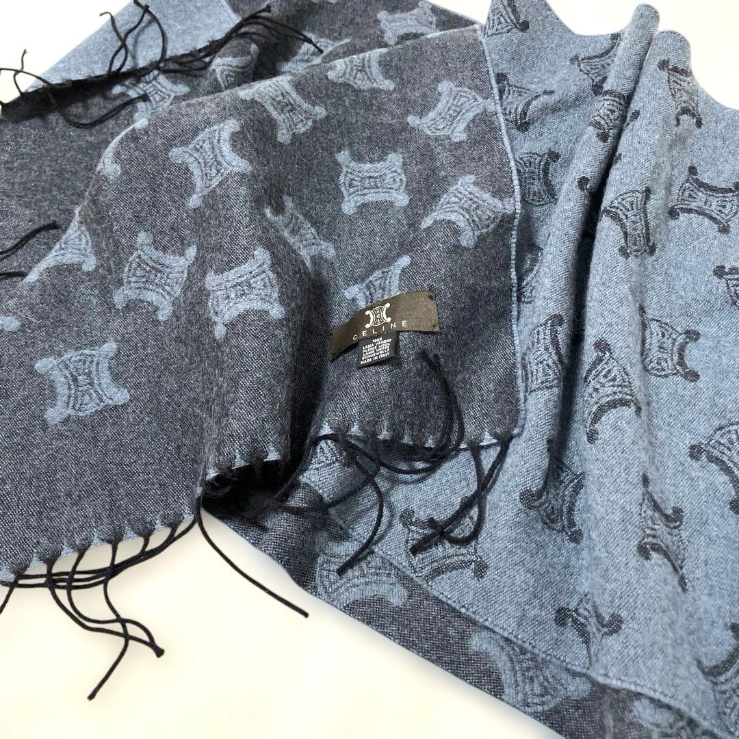 CELINE セリーヌ ウール　マフラー　イタリア製 マカダム　ヴィンテージ