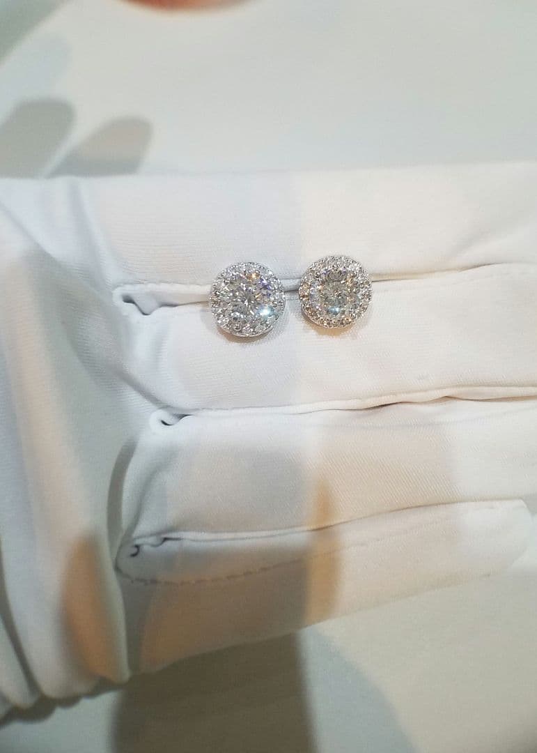 セット割♡N.！最高級モアサナイト　100面カット　ヘイローピアス