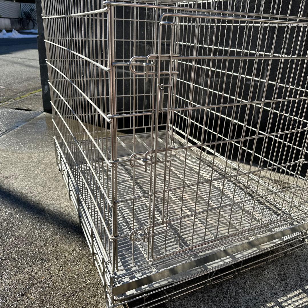 ハチコウ ステンレス製PRO-ケージペット用 犬用 ケージ　短面扉　市瀬　LL