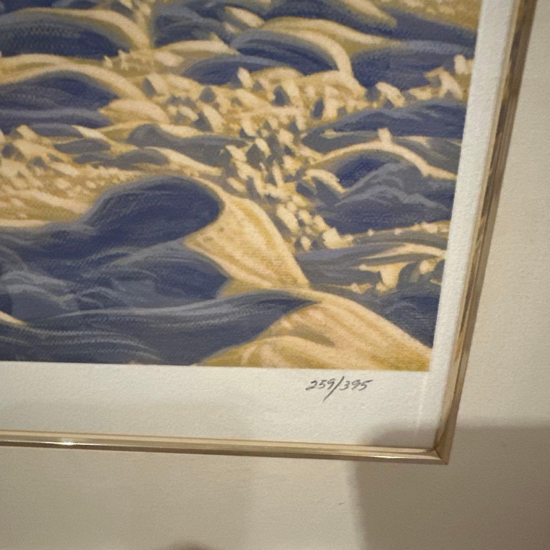 シム・シメール　絵画　『ライジングムーンセッティングサン』　シルクスクリーン