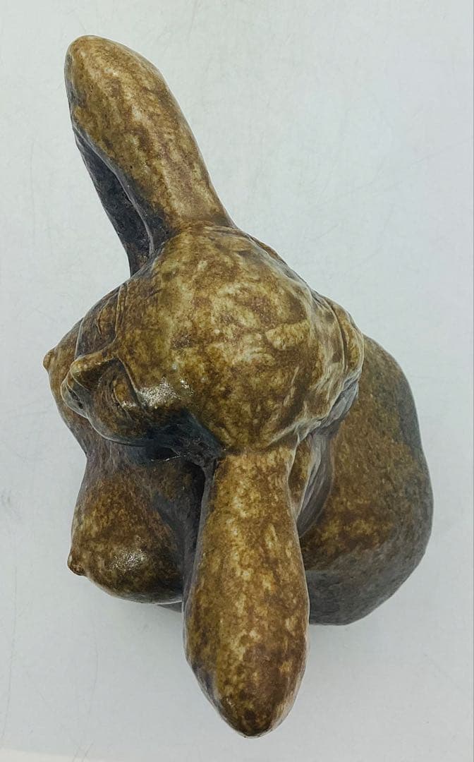 ★ 木南知加選先生　昭和初期の名工　備前焼裸婦　共箱　【27】　★