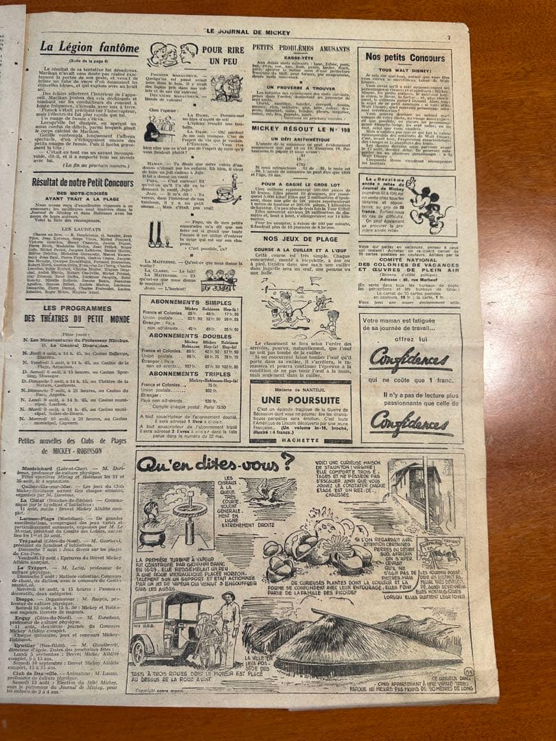 ビンテージMICKEY Le Journal de Mickey 1938年