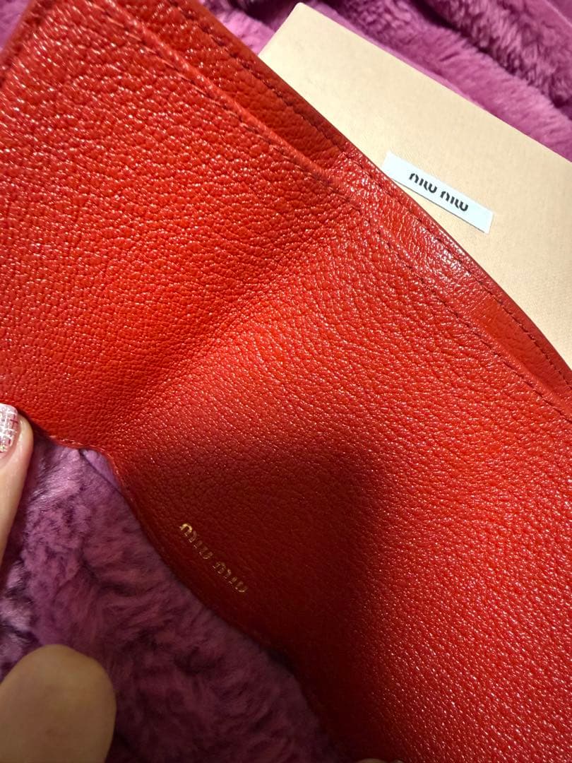 【未使用級】miu miu ミュウミュウ 三つ折り財布 マドラス ラブレター