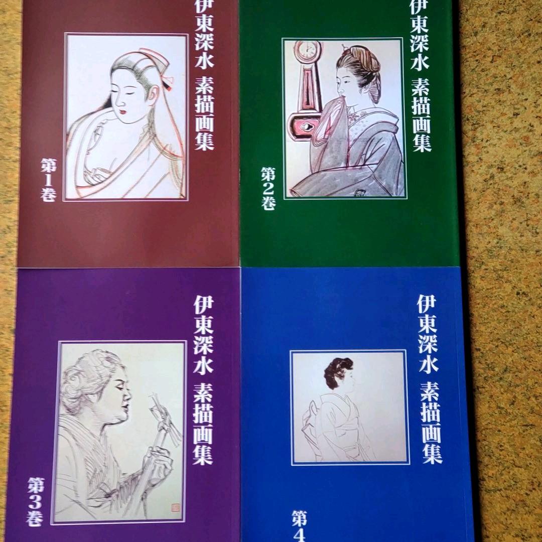 伊東深水　真筆作品　仏画　昭和33年11月パリにて