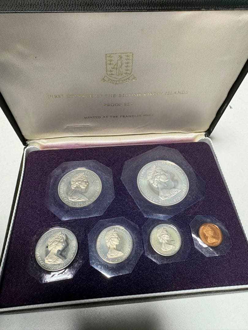 【銀貨保証】極美品　ヴァージン諸島 プルーフ貨幣セット 1ドル銀貨含　SV925