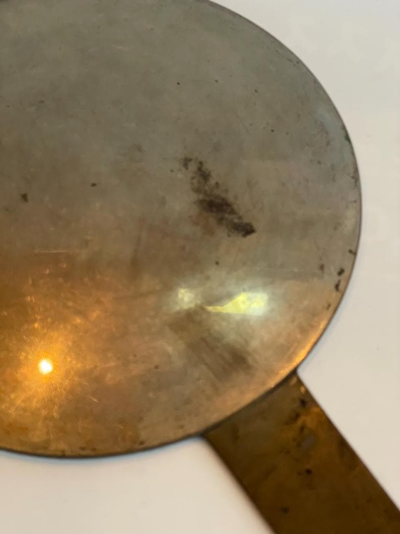 古鏡 和鏡 銅鏡 手鏡 江戸時代 骨董 時代物 古道具 古美術 天下一藤原作