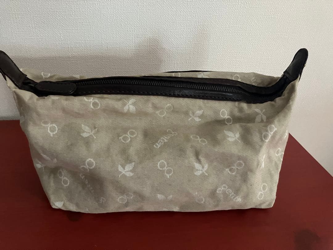 gentenゲンテン ソフトレザーバック　￼ダークブラウン　￼ポーチ付き