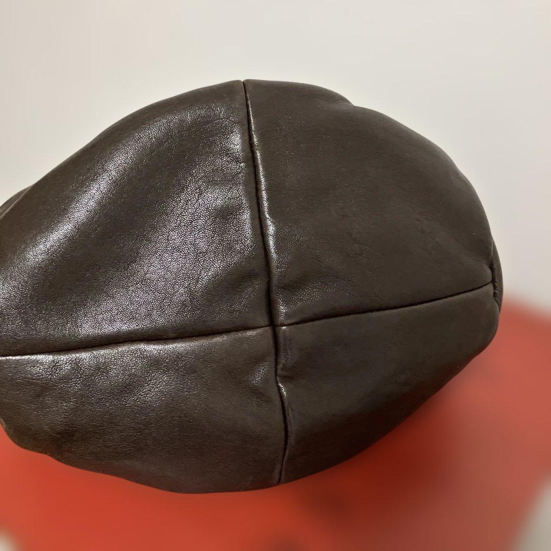 gentenゲンテン ソフトレザーバック　￼ダークブラウン　￼ポーチ付き