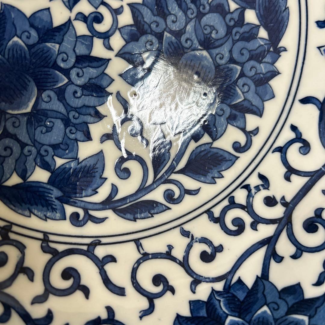 ★ 美品　大明嘉靖年製　青花　華唐草文　中国美術品　大鉢骨董品　アンティーク