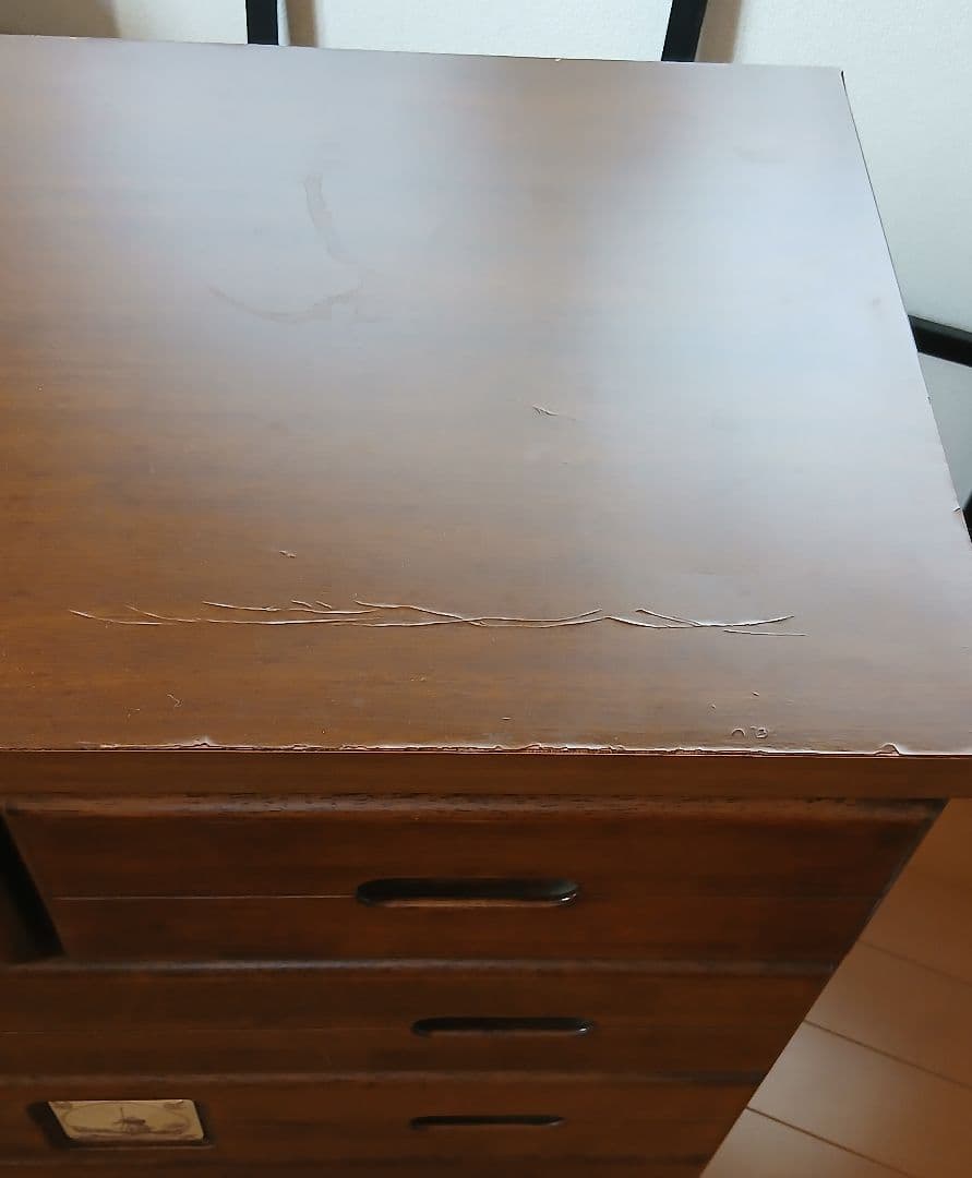 木製ダークブラウンチェスト 引き出し7つ