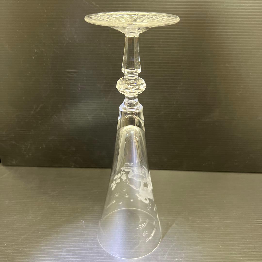 マイセン　クリスタルシャンパングラス　高さ22.5㎝　東Y7-1128☆1F