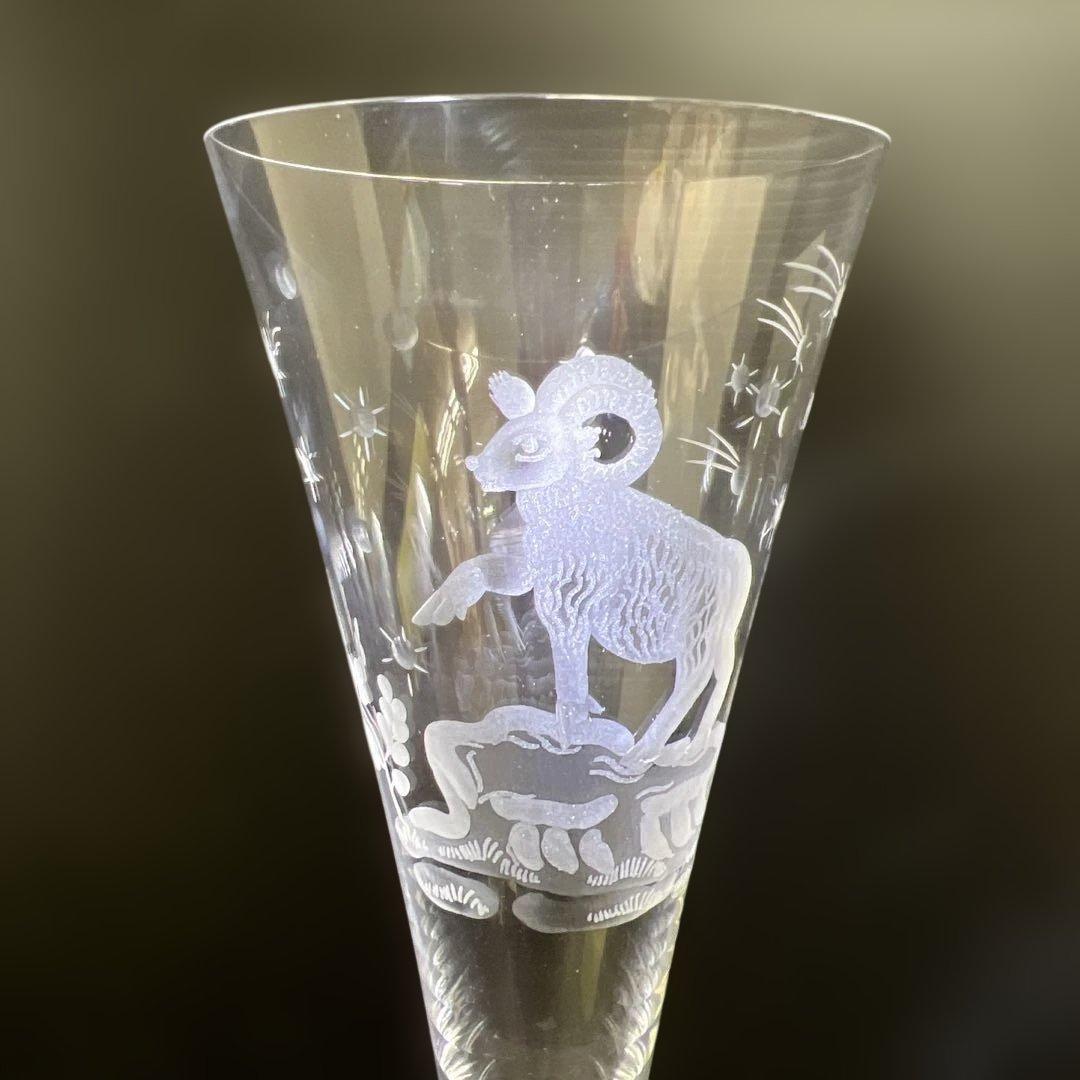 マイセン　クリスタルシャンパングラス　高さ22.5㎝　東Y7-1128☆1F