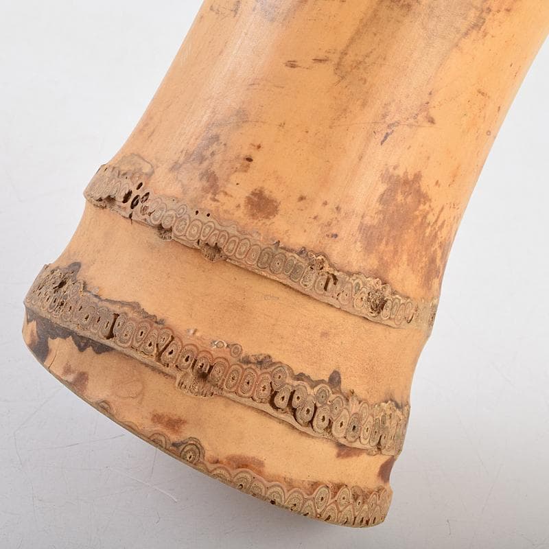 茶道具　竹花入　銘「雲の峰」　紫野　尾関桃林（宗園）極め箱　C　R9465