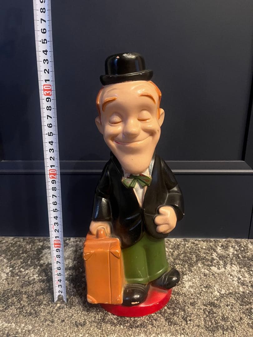1972 PLAY PAL Laurel and Hardy 貯金箱 ソフビ