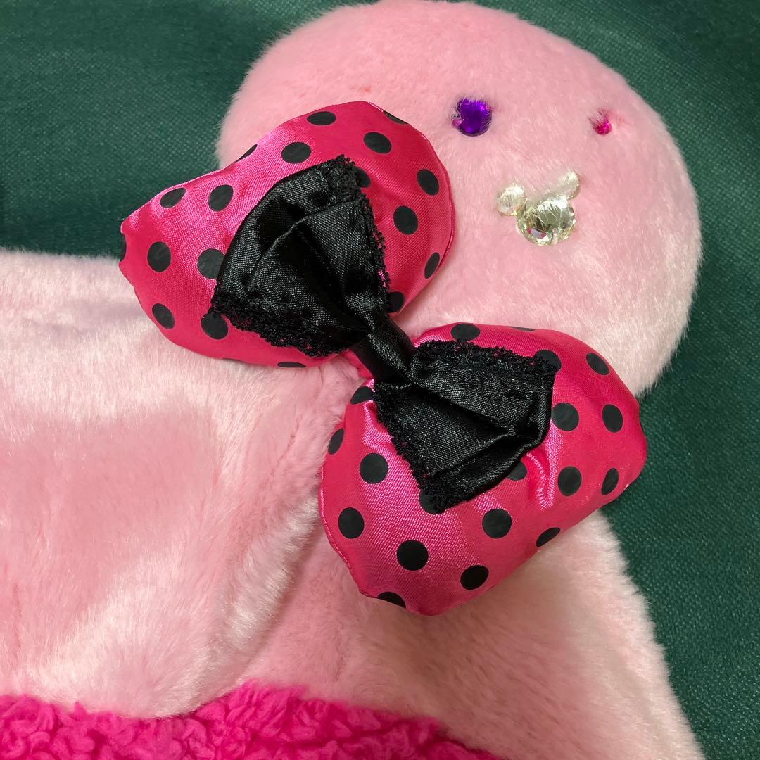 ディズニー　ファンキャップ　ドットリボン　ミニー　耳付き　ポンポン付き　ビジュー