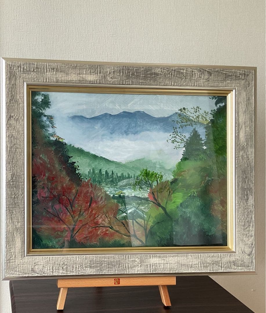 油彩画　「　雲　海　」　原画　F6号　額付