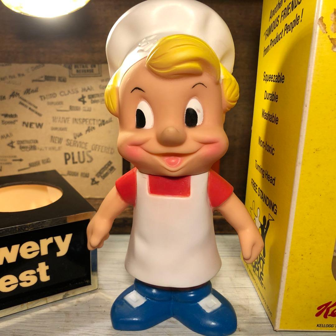1974年　ケロッグ　ソフビ　箱入り Kellogg's Snap 腕下げ　レア