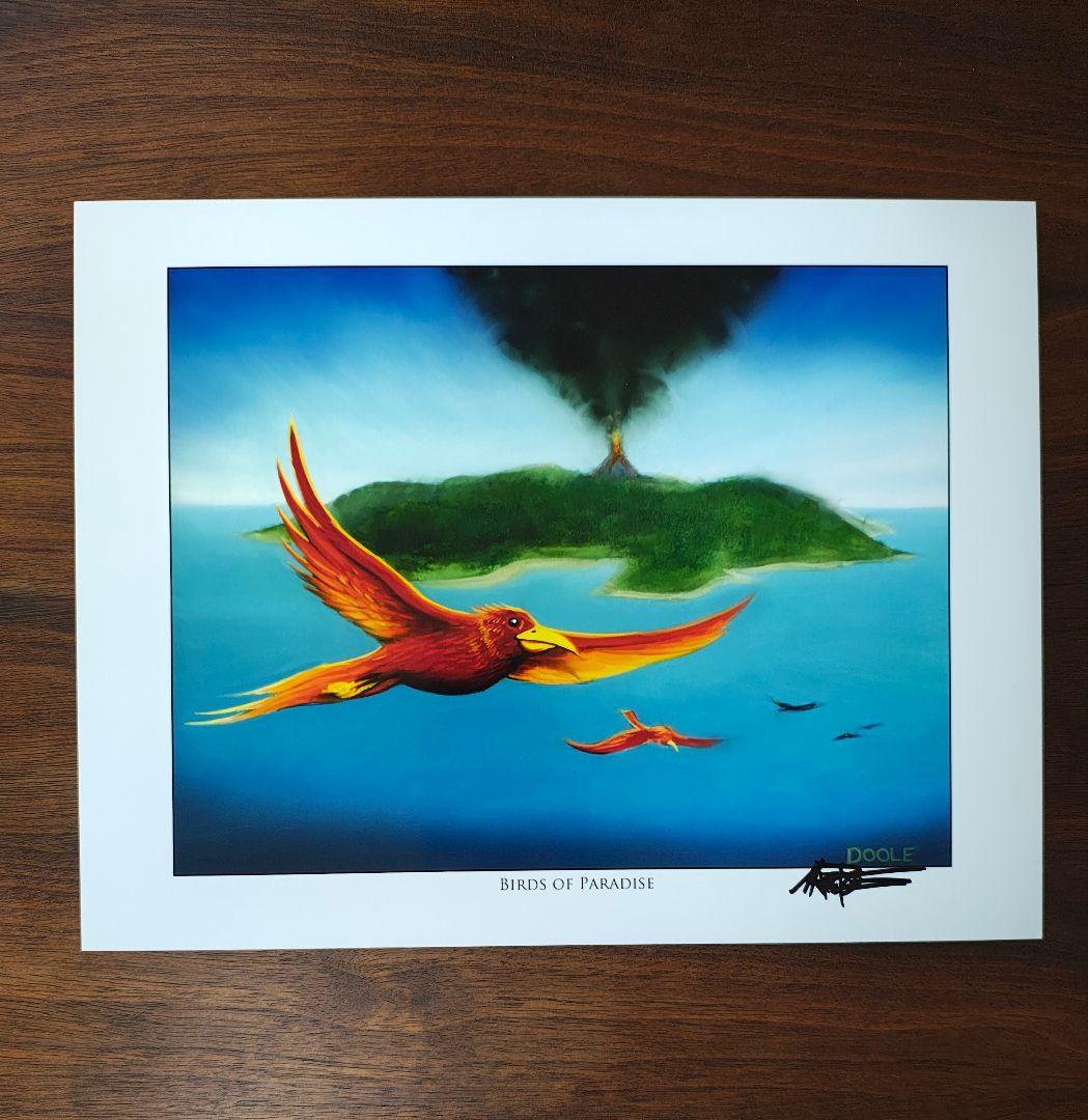 極楽鳥　Birds of Paradise 直筆サイン入りアートプリント １枚