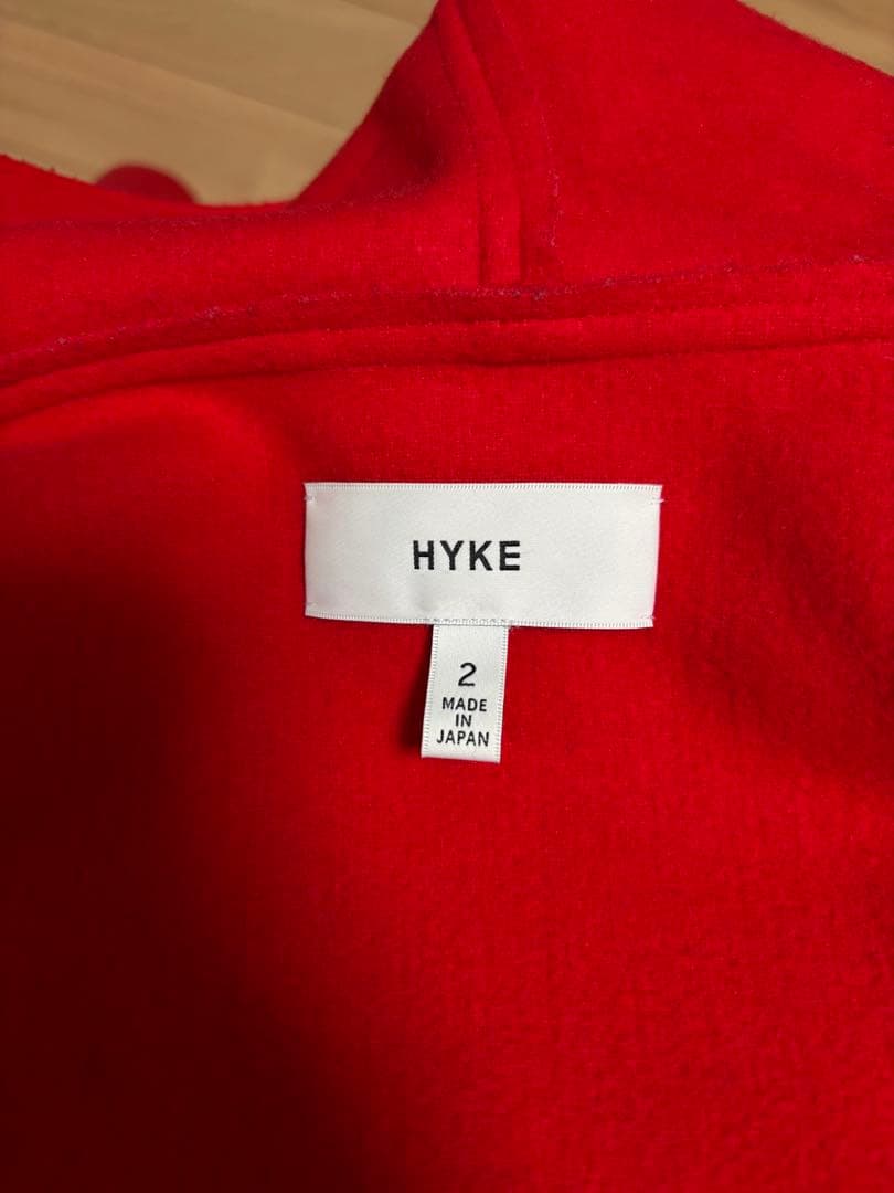 【HYKE ハイク】MELTON HOODED WORK COAT サイズ2