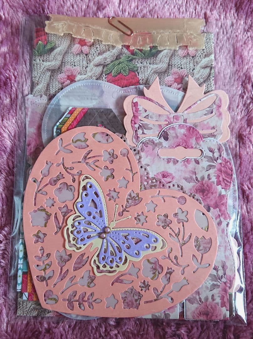 おすそ分けポケット④ 女の子平袋 紙ものセット❤️おすそ分けファイル トッパー