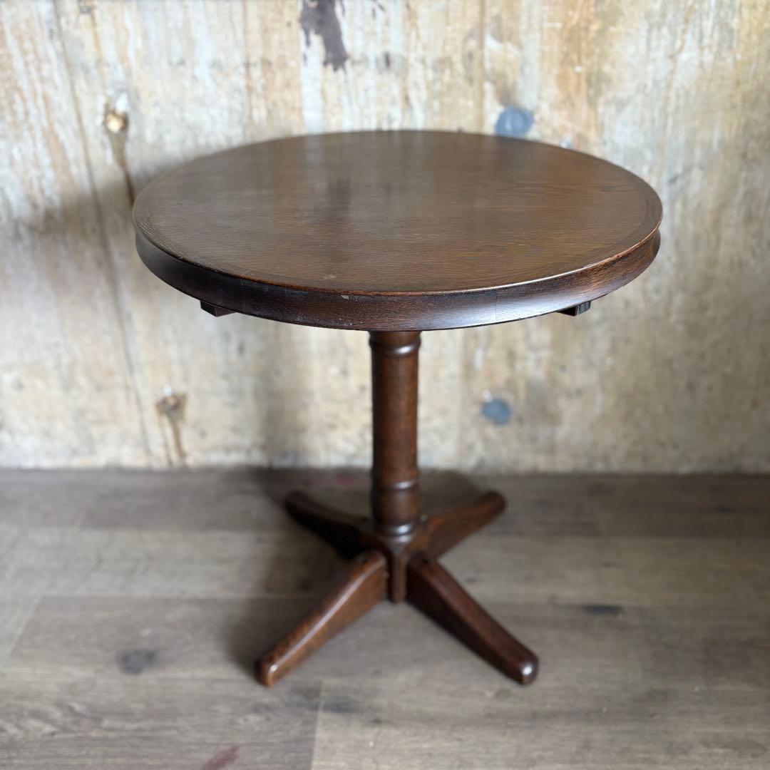 オーク材　ラウンドコーヒーテーブル