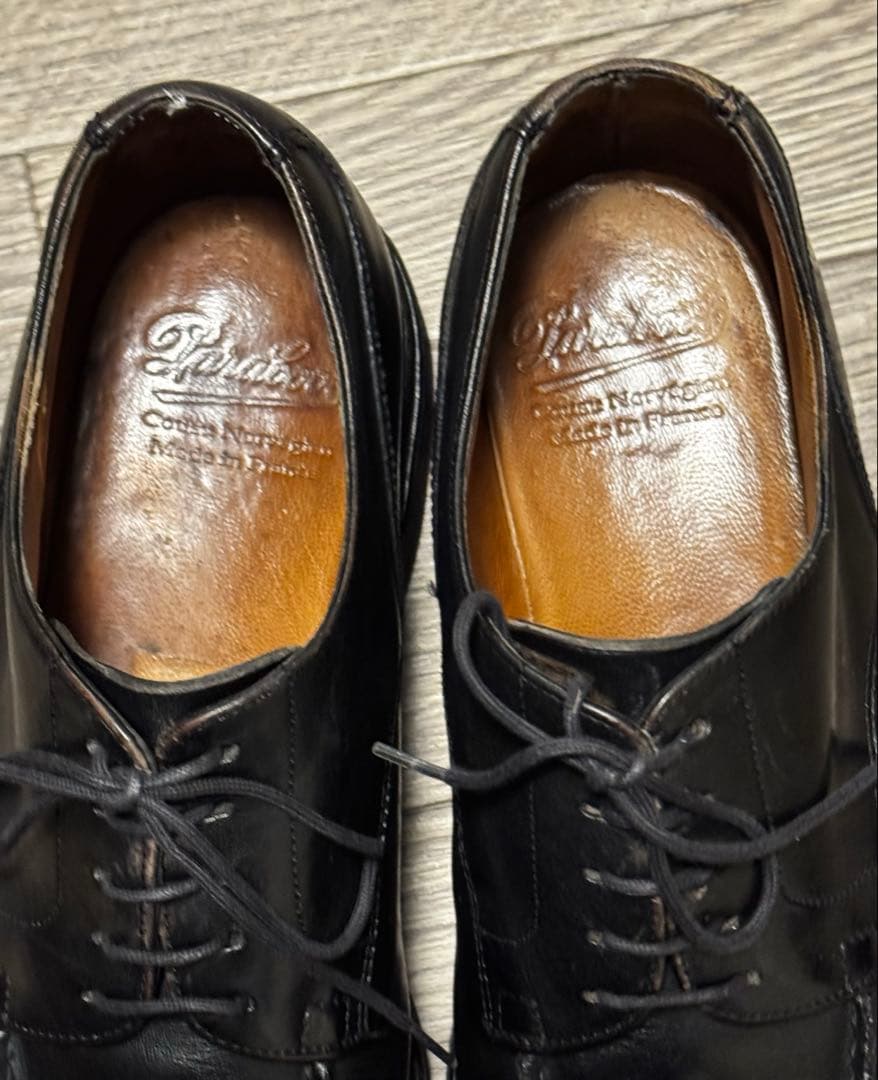 パラブーツ シャンボード Uチップ 外羽根 パラテックス 黒 7.5