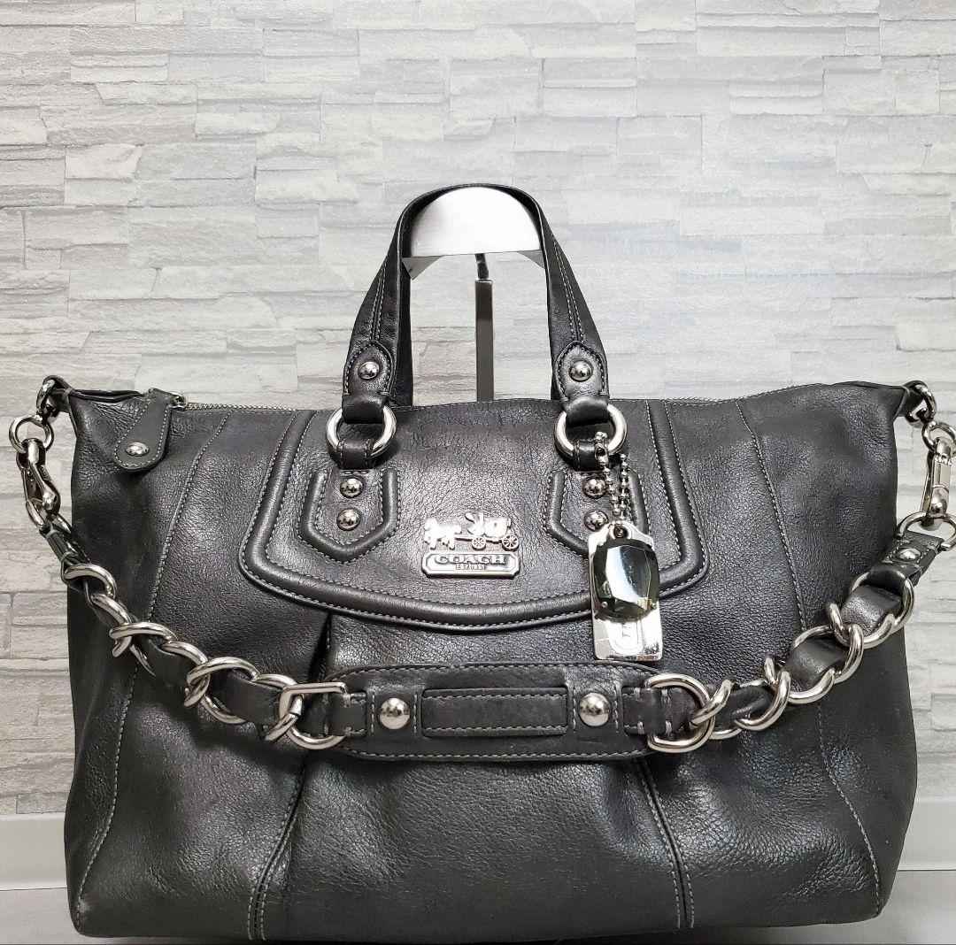 美品✨️COACH マディソン 2WAY レザー 14312 ダークグレー