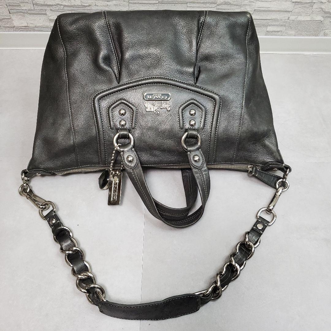 美品✨️COACH マディソン 2WAY レザー 14312 ダークグレー