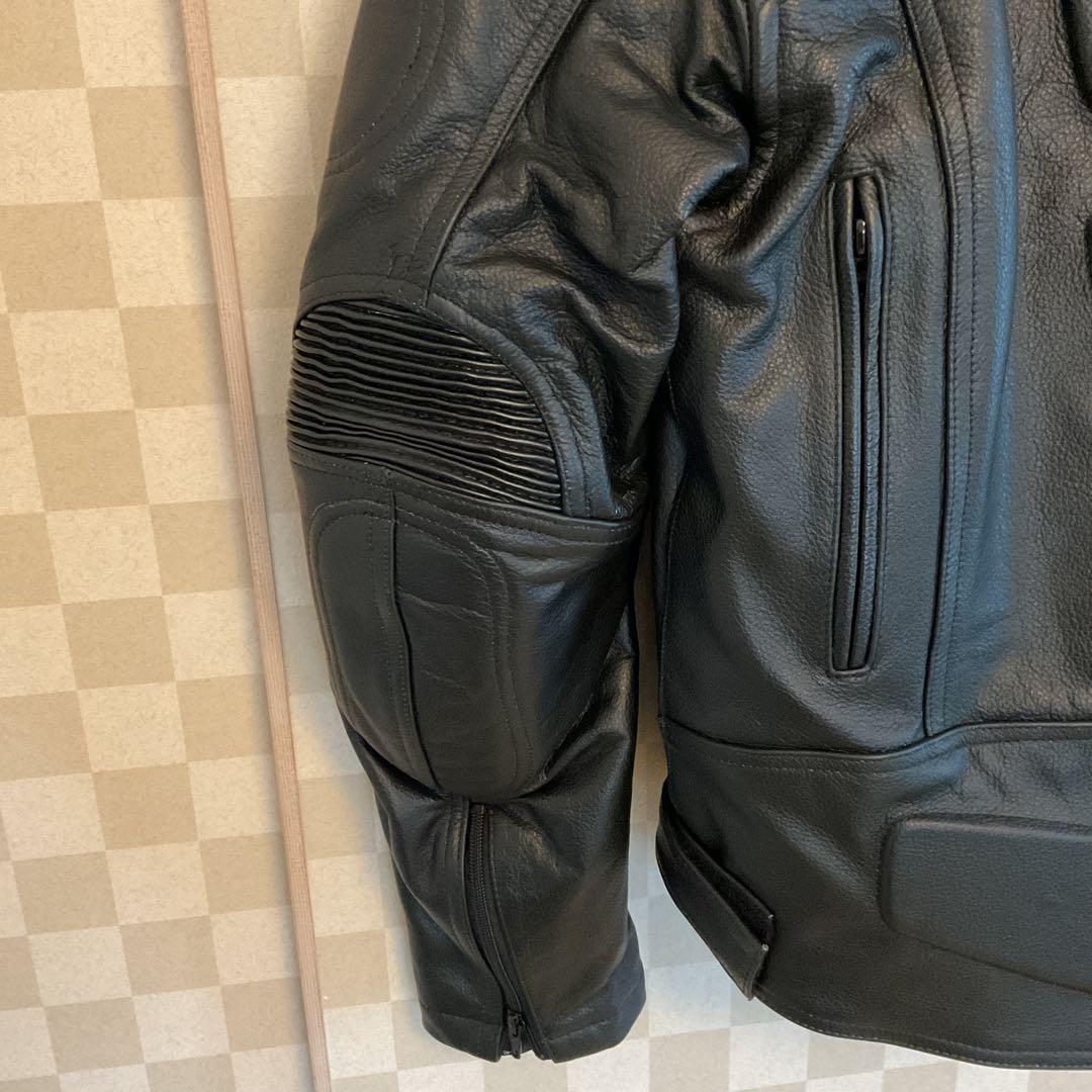 GENUINE LEATHER バイク　レザージャケット プロテクター付き