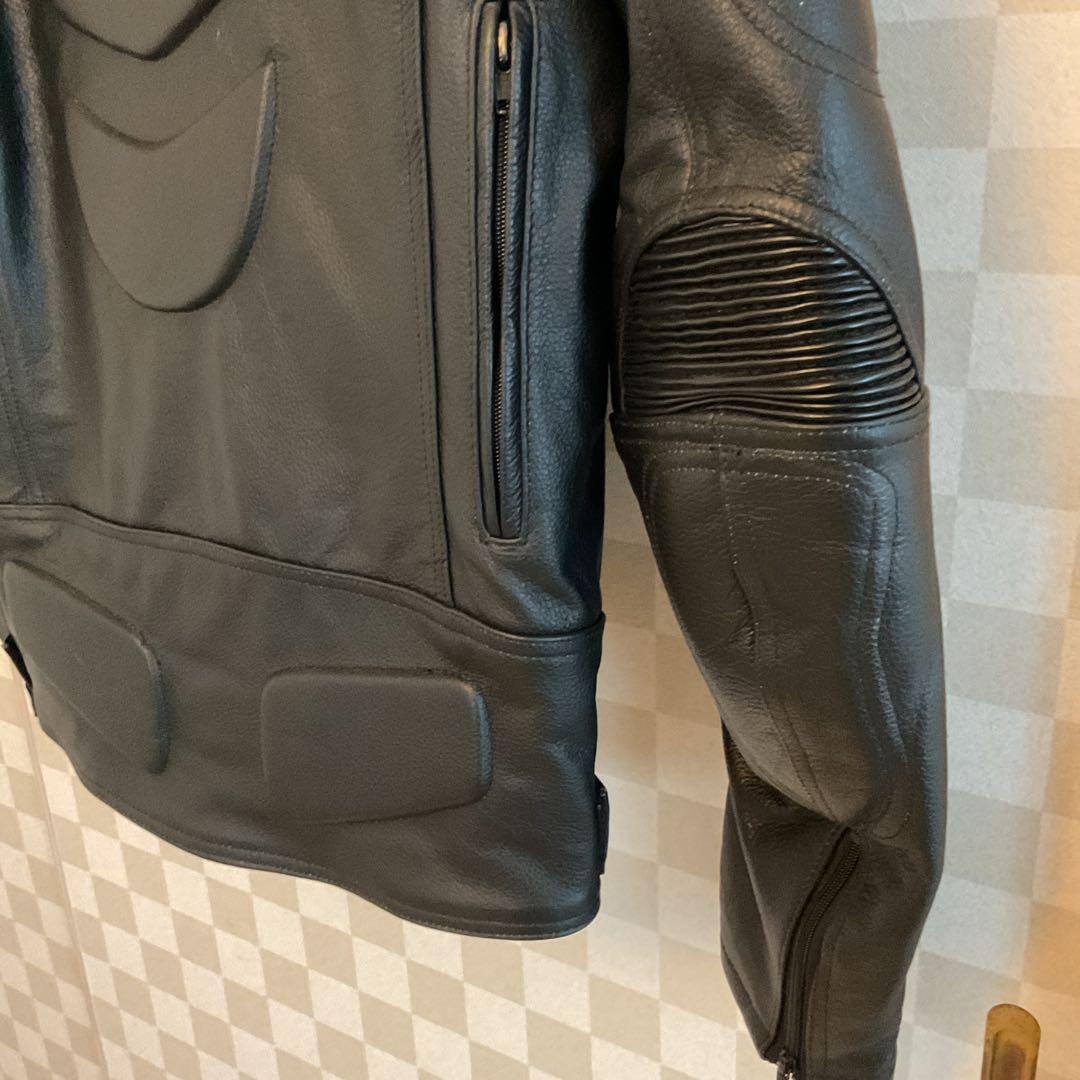 GENUINE LEATHER バイク　レザージャケット プロテクター付き