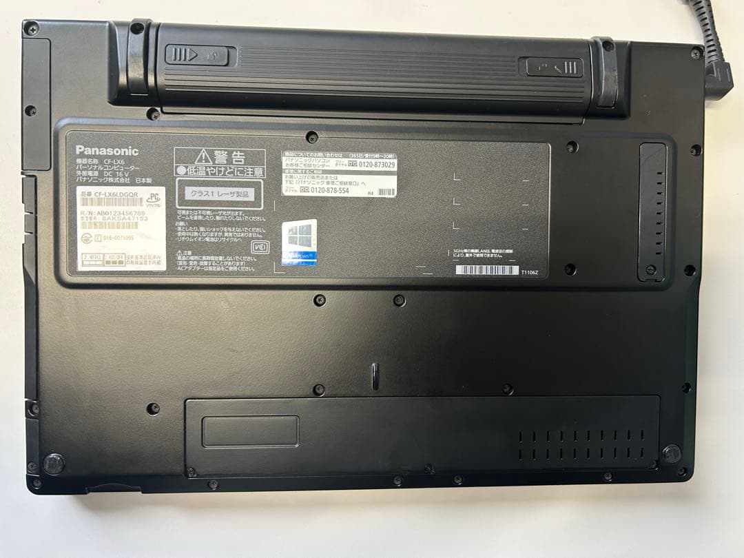 美品♪Panasonic☆Let’s note ノートパソコン 黒♪CF-LX6