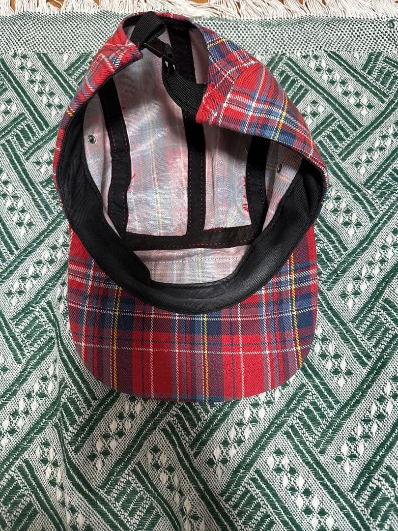 Supreme チェック柄 キャップ