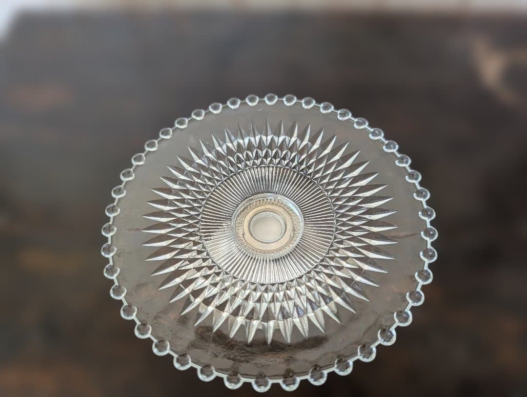 Duchin Sterling　ガラス製ケーキスタンド　アンティーク