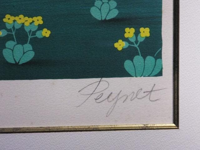 レイモン・ペイネ　直筆サイン『メルヘン』リトグラフ　大判 2401260829F