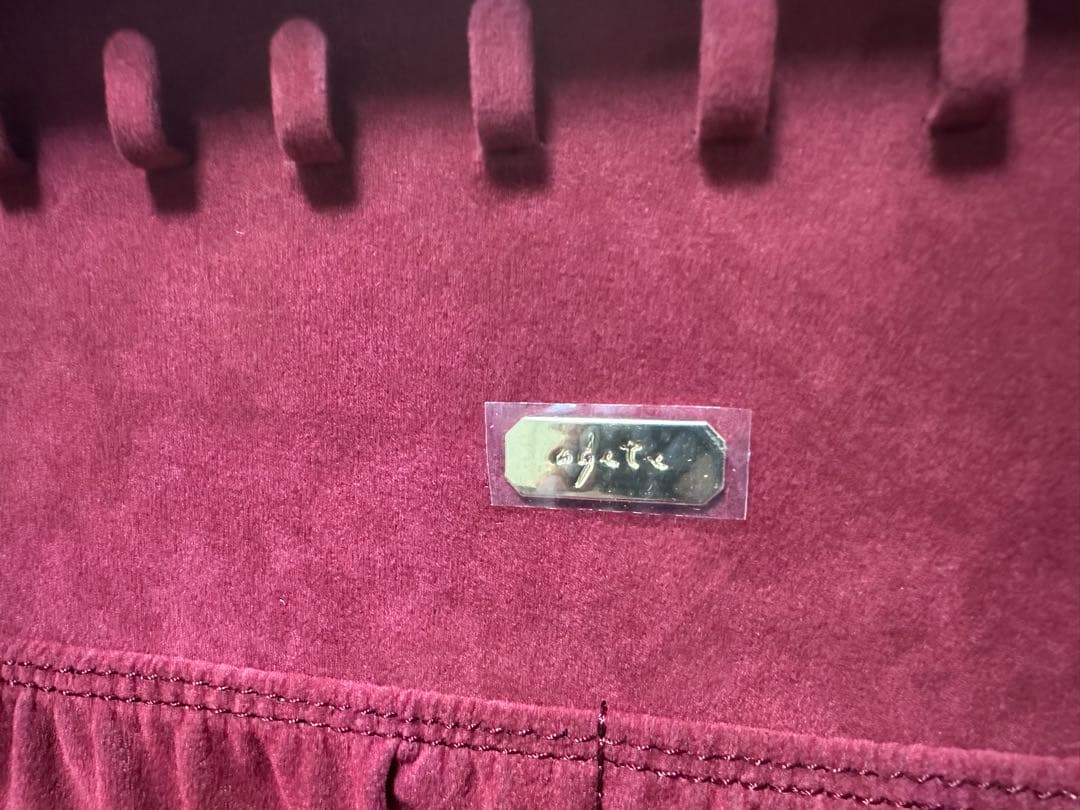 未使用品　agete アガット　ジュエリーボックス　レッド　外箱付き　インテリア