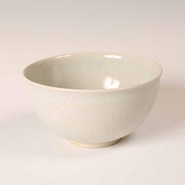 抹茶碗　九谷焼　田村敬星　毛筆細字茶碗　【茶道具・陶器】