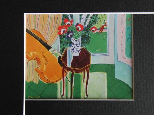 坂口紀良、アネモネのある音楽の部屋、希少な画集より、新品高級額