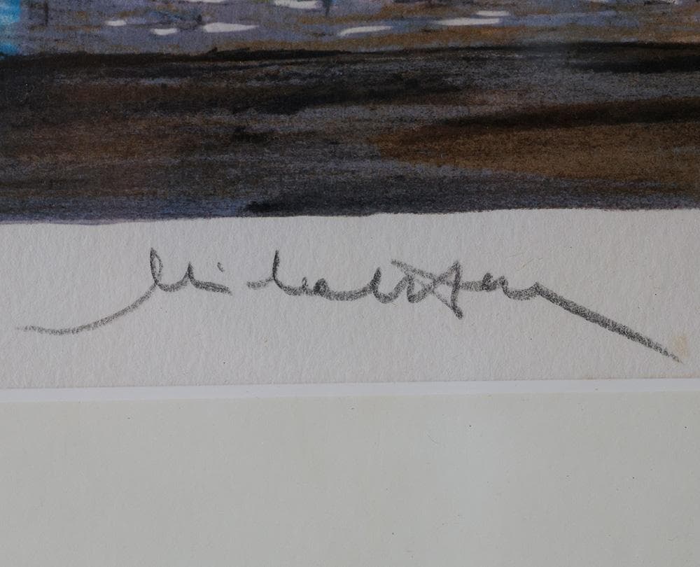 絵画 版画 ミッシェル・アンリ『黄色い花束』 リトグラフ 7/300 巨匠 パリ