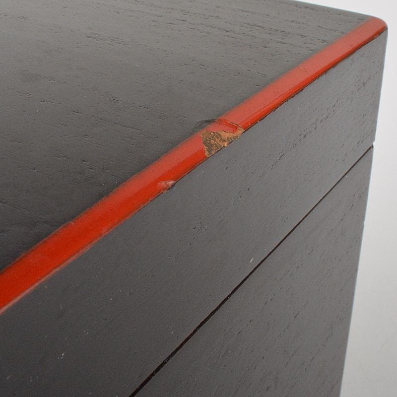 茶道具　黒面朱茶箱　田中香泉作茶碗　振出など　九点　一式　V R6918