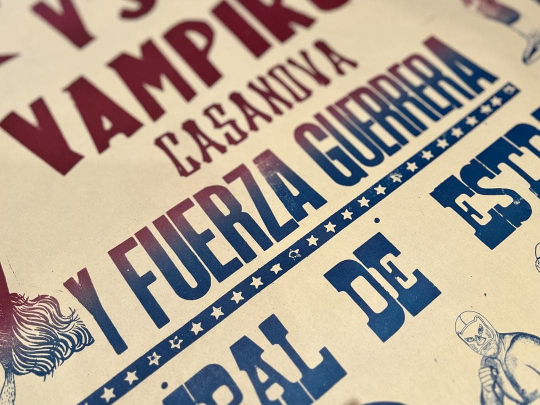 希少☆1987年／ルチャリブレ／メキシカンプロレス／ヴィンテージ／興行ポスター