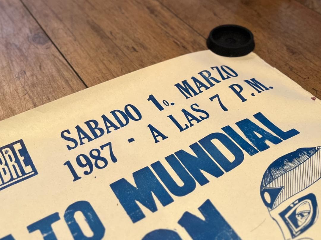 希少☆1987年／ルチャリブレ／メキシカンプロレス／ヴィンテージ／興行ポスター