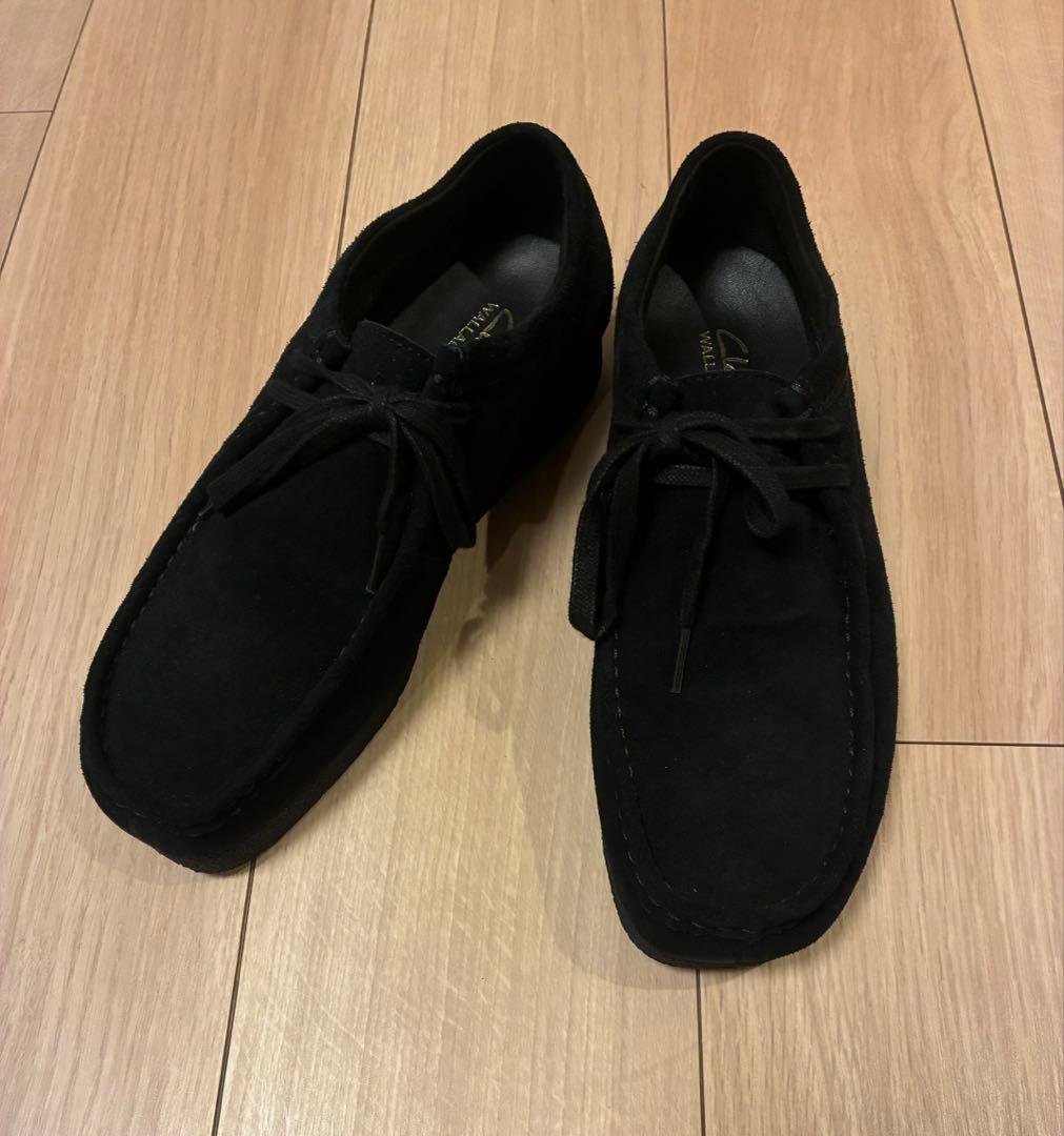 【美品】Clarks クラークス ワラビー エヴォウォータープルーフ 黒 26
